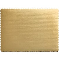 18 3/4" x 13 3/4" Gold Double-Wall Laminated Corrugated 1/2 Sheet Cake Board - 25/Case