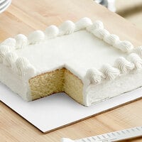 10 inch x 10 inch White Corrugated Square Cake / Pizza Board - 100/Case