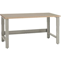 BenchPro Roosevelt Series 30 inch x 48 inch Particle Board Top Adjustable Workbench with Gray Frame RPB3048