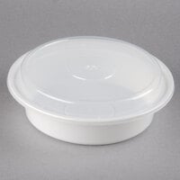 Pactiv Newspring NC723 24 oz. White 7 inch VERSAtainer Round Microwavable Container with Lid - 150/Case