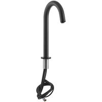 Waterloo Deck Mount Matte Black Hands-Free Sensor Faucet with 6 1/2" Gooseneck Spout and Concealed Sensor