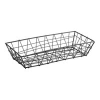 American Metalcraft ROB2613 Black Zorro Rectangular Basket - 13" x 6" x 2 1/2"