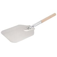 American Metalcraft 9 inch x 11 inch Aluminum Pizza Peel with 10 inch Wood Handle 2109