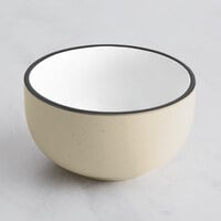 Acopa Embers 18 oz. Cream White Matte Stoneware Bowl - 12/Case