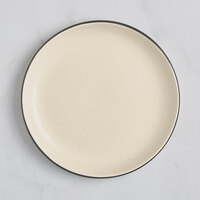 Acopa Embers 9 1/2" Cream White Matte Coupe Stoneware Plate - Sample