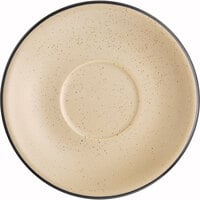 Acopa Embers 5 1/2" Harvest Tan Matte Stoneware Saucer - Sample
