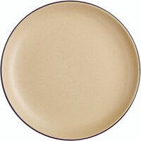Acopa Embers 10 3/4 inch Tan Matte Coupe Stoneware Plate - 12/Case