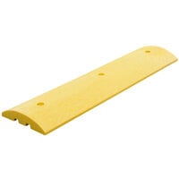 Plastics-R-Unique 21248SBYL 2 1/4 inch x 12 inch x 4' Deluxe Yellow Plastic Speed Bump with Channels