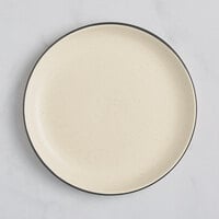 Acopa Embers 9 1/2" Cream White Matte Coupe Stoneware Plate - 12/Case