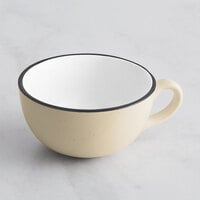 Acopa Embers 10 oz. Cream White Matte Stoneware Cup - Sample