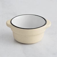 Acopa Embers 2.5 oz. Cream White Matte Stoneware Sauce Cup - Sample