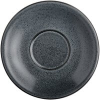 Acopa Embers 5 1/2 inch Blue Matte Stoneware Saucer - 24/Case