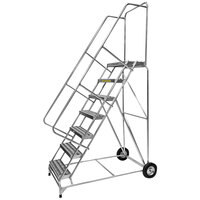 Ballymore ALWB730G 7-Step Wheelbarrow Ladder with Serrated Step Tread - 24 inch x 14 inch x 70 inch Platform