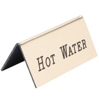 Cal-Mil 228-3-11 Gold Hot Water Beverage Tent - 3 inch x 1 inch x 1 1/2 inch