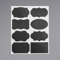 Tablecraft Assorted Shapes Chalkboard Labels - 48/Pack