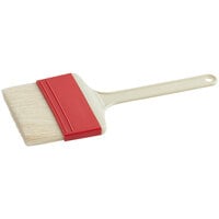 Choice 4 inchW Natural Bristle Pastry / Basting Brush with Plastic Handle