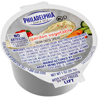 Philadelphia Garden Vegetable Cream Cheese Spread Portion Cup 1 oz. - 100/Case