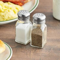 American Metalcraft CSPR1 2.5 oz. Ceramic Round Salt and Pepper Shaker Set