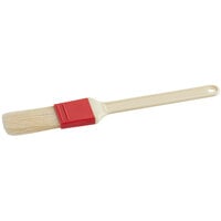 1 3/8 inchW Long Natural Bristle Pastry / Basting Brush with Plastic Handle