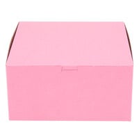 10 inch x 10 inch x 5 inch Pink Cake / Bakery Box - 100/Bundle