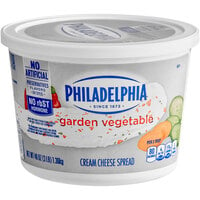 Philadelphia Garden Vegetable Cream Cheese Spread Tub 3 lb. - 6/Case