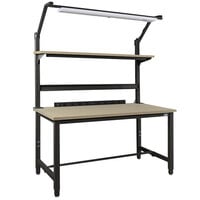 BenchPro Kennedy Series Particleboard Top Adjustable Workbench Set with Black Frame