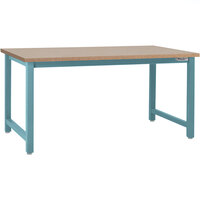 BenchPro Kennedy Series Particleboard Top Adjustable Workbench with Light Blue Frame