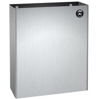 American Specialties, Inc. 10-0828 6.5 Gallon Stainless Steel Surface-Mounted Waste Receptacle