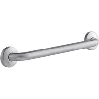 American Specialties, Inc. 10-3701-18P 18 inch Peened Stainless Steel Grab Bar with Snap Flange