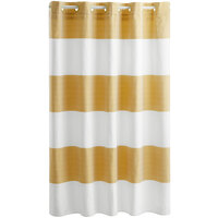 Hookless HBH52SON18SL77 Sonoma Striped Shower Curtain with Flex-On Rings and It's A Snap! Liner - 71 inch x 77 inch