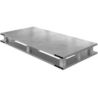 Vestil AP-ST-4024-4W 40 inch x 24 inch x 5 1/16 inch Solid Top Aluminum Half Pallet with 4,000 lb. Capacity and 4-Way Entry