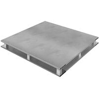 Vestil AP-ST-2424-4W 24 inch x 24 inch x 5 1/16 inch Solid Top Aluminum Half Pallet with 4,000 lb. Capacity and 4-Way Entry