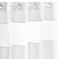 Hookless HBH49PEH01 View From The Top White Shower Curtain with Flex-On Rings - 71 inch x 74 inch