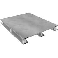 Vestil AP-ST-4248-SB 42 inch x 47 7/8 inch x 5 1/16 inch Solid Top Aluminum Pallet with 6,000 lb. Capacity and Skid Bottom