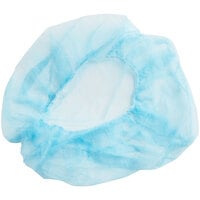 Choice 24" Blue Disposable Polypropylene Bouffant Cap - 100/Pack