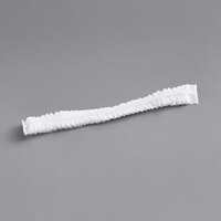 Choice 24 inch White Pleated Disposable Polypropylene Bouffant Cap - 100/Pack