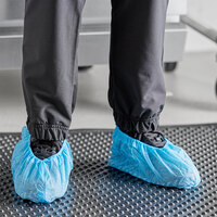 Choice Blue Polypropylene Shoe Cover with Anti-Skid Bottom - Large - 100/Pack