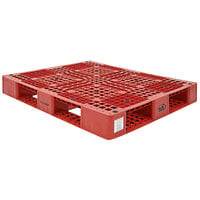 Vestil PLP2-4840-RED 39 1/2 inch x 47 3/8 inch x 6 inch Red Plastic Pallet - 6,600 lb. Capacity