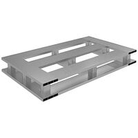Vestil AP-4024-4W 40 inch x 24 inch x 5 1/16 inch Aluminum Half Pallet with 4,000 lb. Capacity and 4-Way Entry