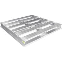 Vestil AP-4848 48 1/8 inch x 48 inch x 6 inch Aluminum Pallet with 6,000 lb. Capacity and 2-Way Entry