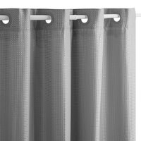 Hookless HBH52HUD19Sl77 Hudson Frost Grey Shower Curtain with Flex-On Rings and It's A Snap! Liner - 71 inch x 77 inch