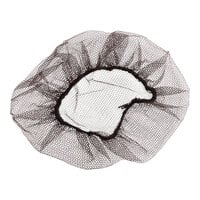 Choice 18" Brown Nylon Hairnet Cap - 100/Pack