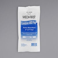 Medique Medi-First 89801 Sterile Combine ABD Pad 5 inch x 9 inch - 25/Box