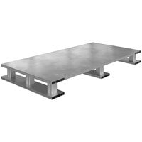 Vestil AP-ST-4024-SB 40 inch x 24 inch x 5 1/16 inch Solid Top Aluminum Half Pallet with 4,000 lb. Capacity and Skid Bottom