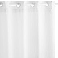 Hookless HBH89B01SL77 Boutique Reflection White Shower Curtain with Flex-On Rings and It's A Snap! Liner - 71 inch x 77 inch