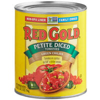 Red Gold Petite Diced Tomatoes & Green Chiles 28 oz. Can - 12/Case