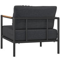 Flash Furniture Indoor / Outdoor Teak Accented Charcoal Patio Chair