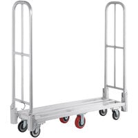 Lavex 16" x 60" Aluminum Folding Utility Cart - 1500 lb. Capacity