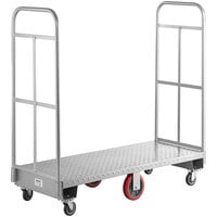 Lavex 24 inch x 60 inch Heavy-Duty Steel U-Boat Utility Cart - 2000 lb. Capacity