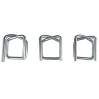 Lavex Industrial 1 1/4 inch Heavy-Duty Galvanized Clear Wire Buckle for Cord Strapping - 250/Case